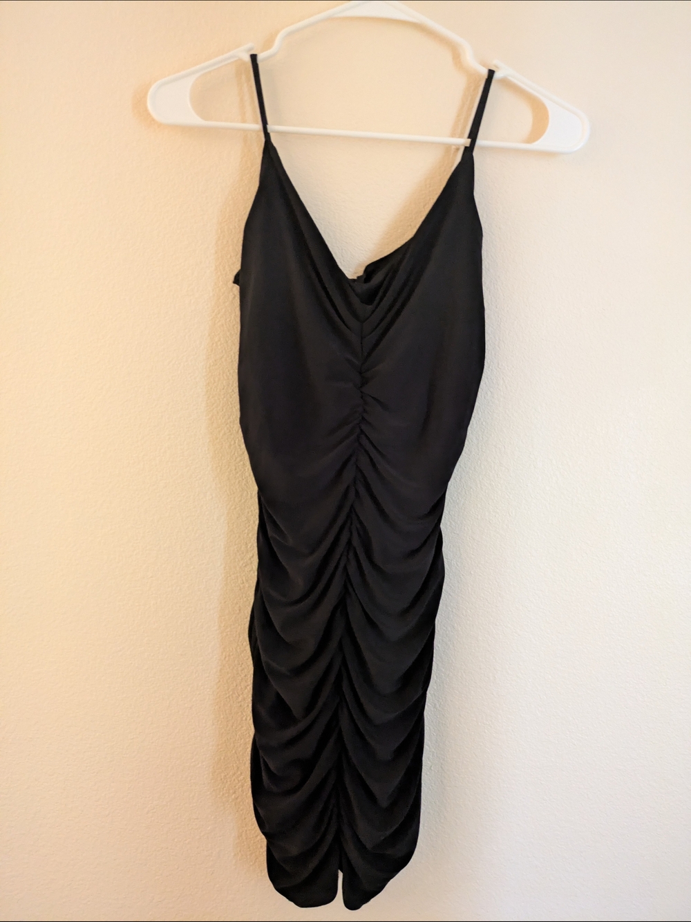 Jump Black Ruched Midi Slip Dress
